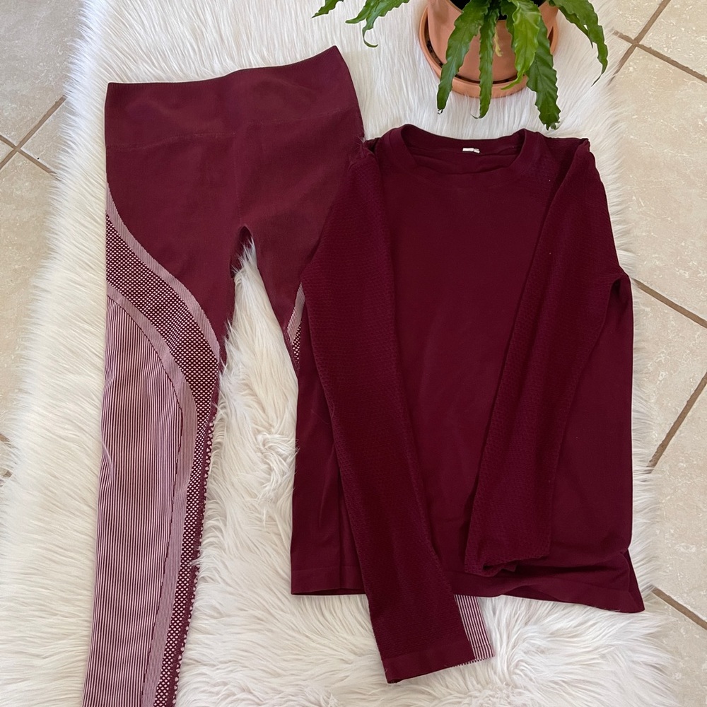 Women’s two-piece outfit from Faboletics. Ready for a day at the gym or errands